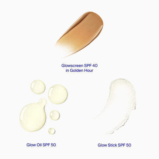 Supergoop Destination Glow Stick SPF 50 portable apply for on-the-go highlight