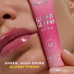Easy reapplication during activities provides non-sticky shine.