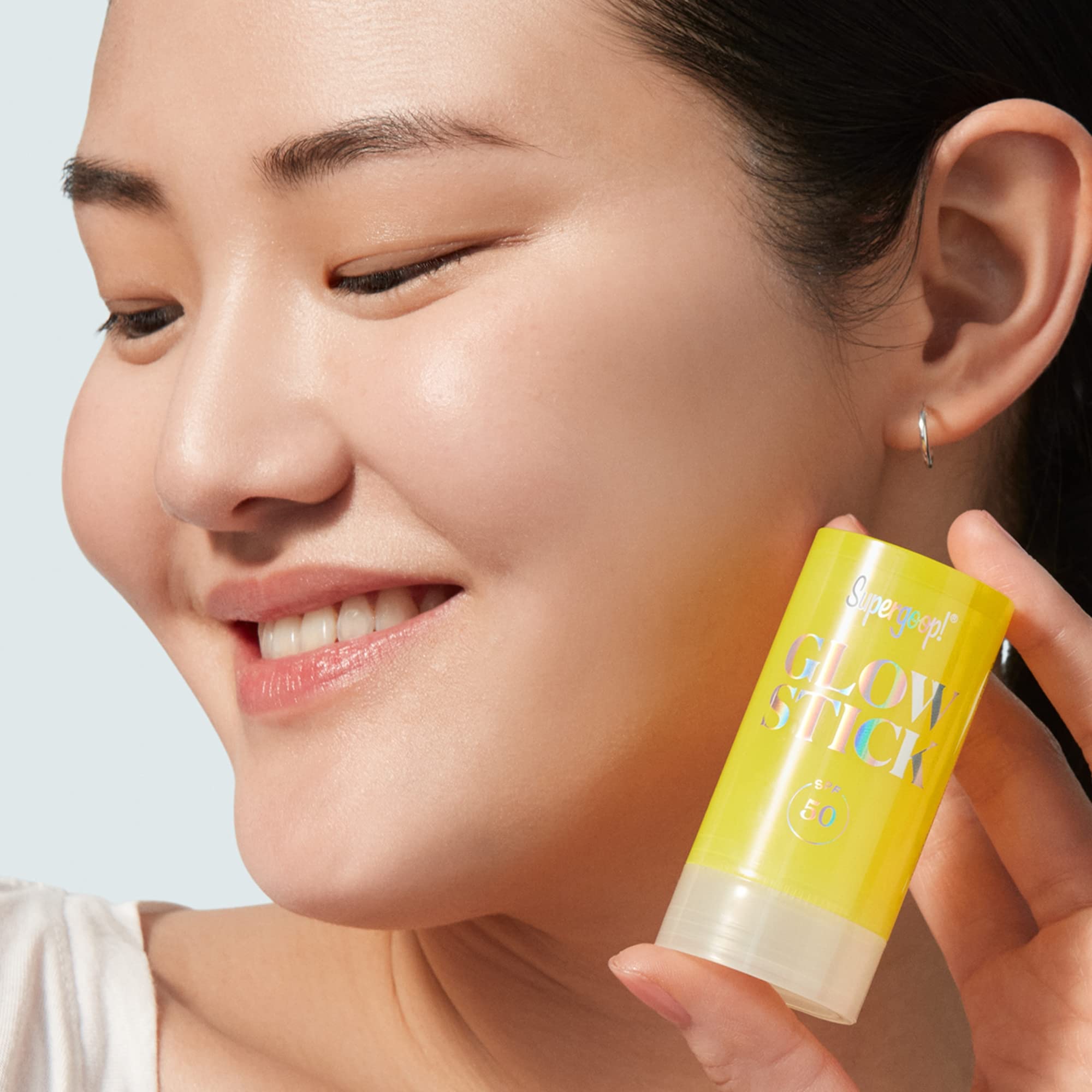 Supergoop Glow Stick delivers an invisible glow with a light, non-greasy feel.
