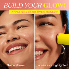 Supergoop! Glowscreen Sunlighter Stick Sunrise hyaluronic acid providing lightweight moisture.