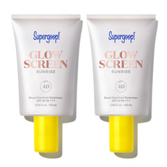Supergoop! Glowscreen Sunrise bottle 20ml delivering hydration and a champagne-glow finish.