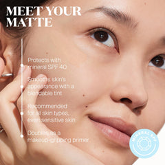 Mineral Mattescreen neutral tint blends invisibly on many complexions