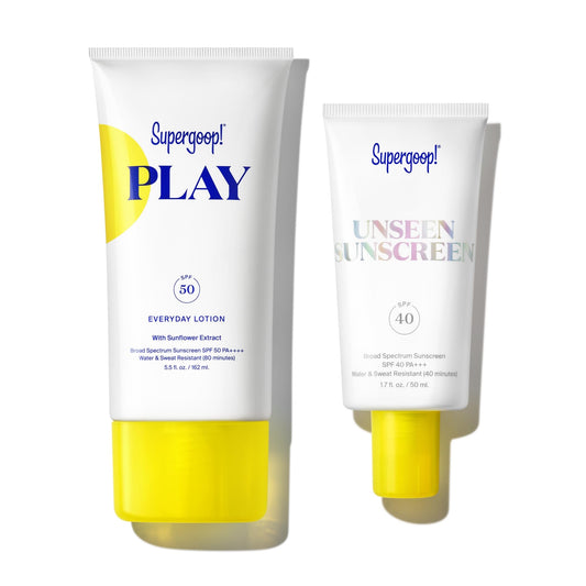 Play Everyday Lotion bottle with pump shows easy application and hydration.