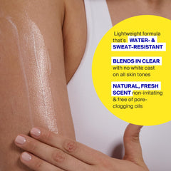 Play Everyday Lotion texture close-up highlighting lightweight, non‑sticky SPF 30 protection.