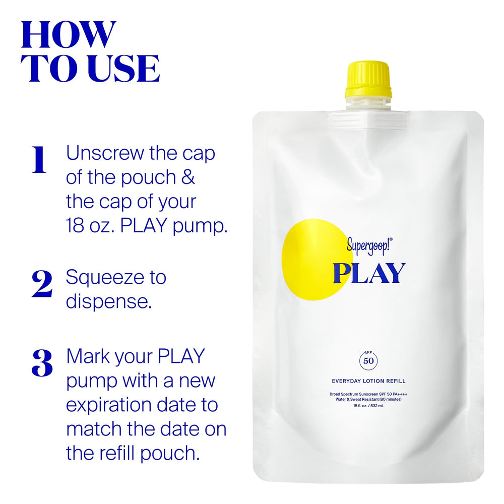 Supergoop! Play Everyday Lotion remains water- and sweat-resistant.