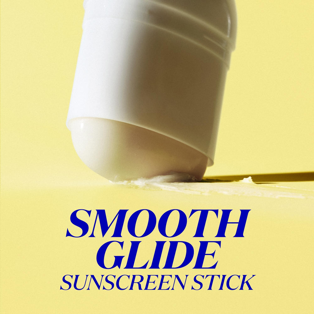 Supergoop! PLAY sunscreen stick gliding on skin with a clear finish