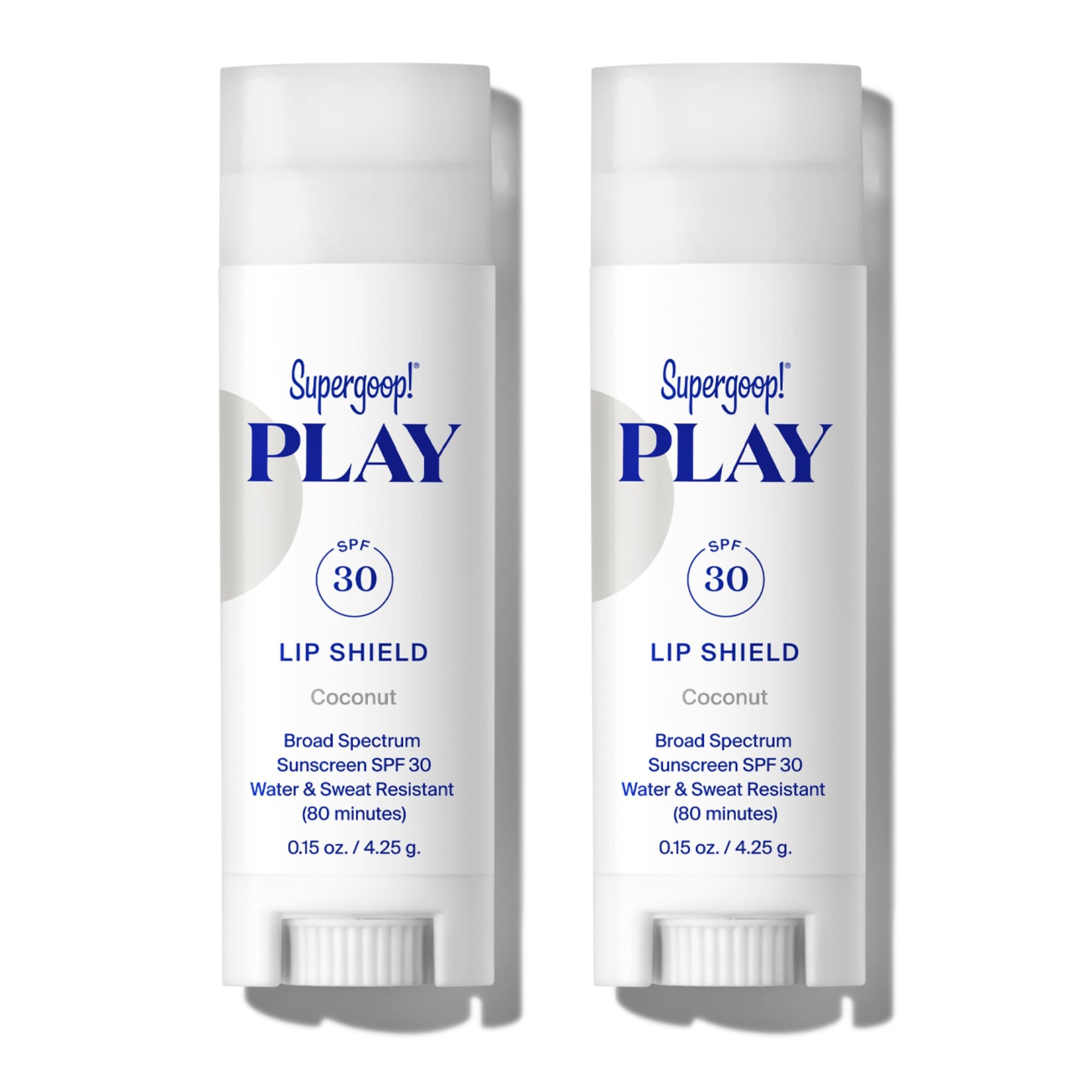 Supergoop Play Lip Shield SPF 30 tube front view showing moisturizing protection