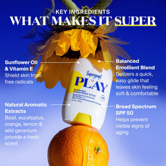 Supergoop! PLAY stick during activity demonstrates water resistance