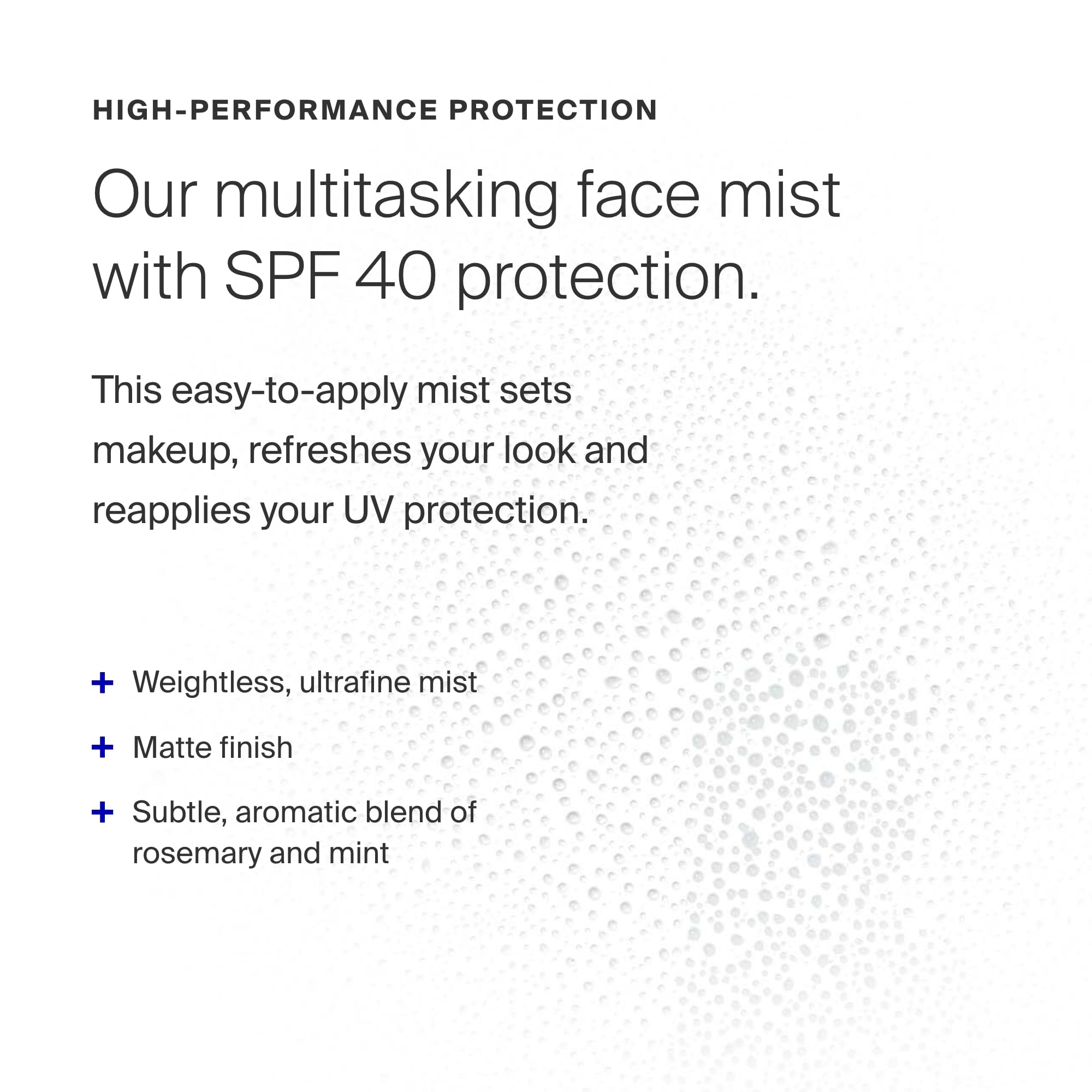 Supergoop! Refreshing Mist used under makeup for longer lasting wear.
