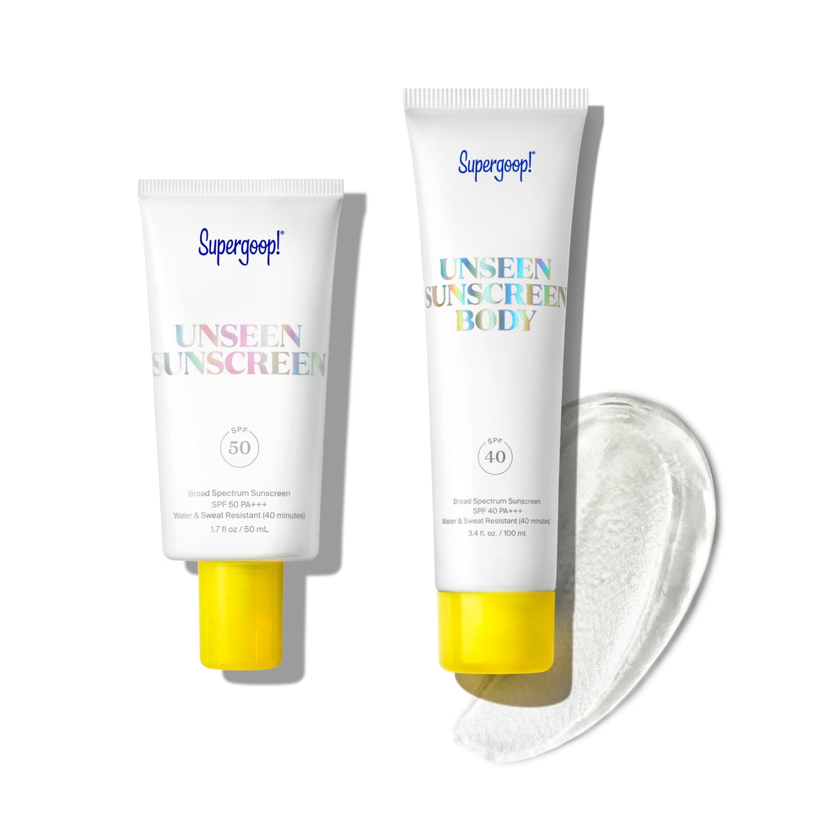 Supergoop! Unseen Face SPF 50 bottle provides invisible protection for makeup wear