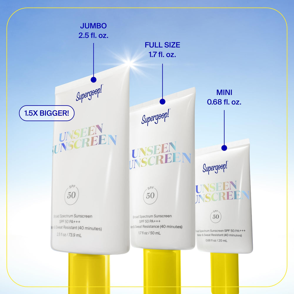 Supergoop! Unseen Sunscreen marine algae helps shield skin from pollution.