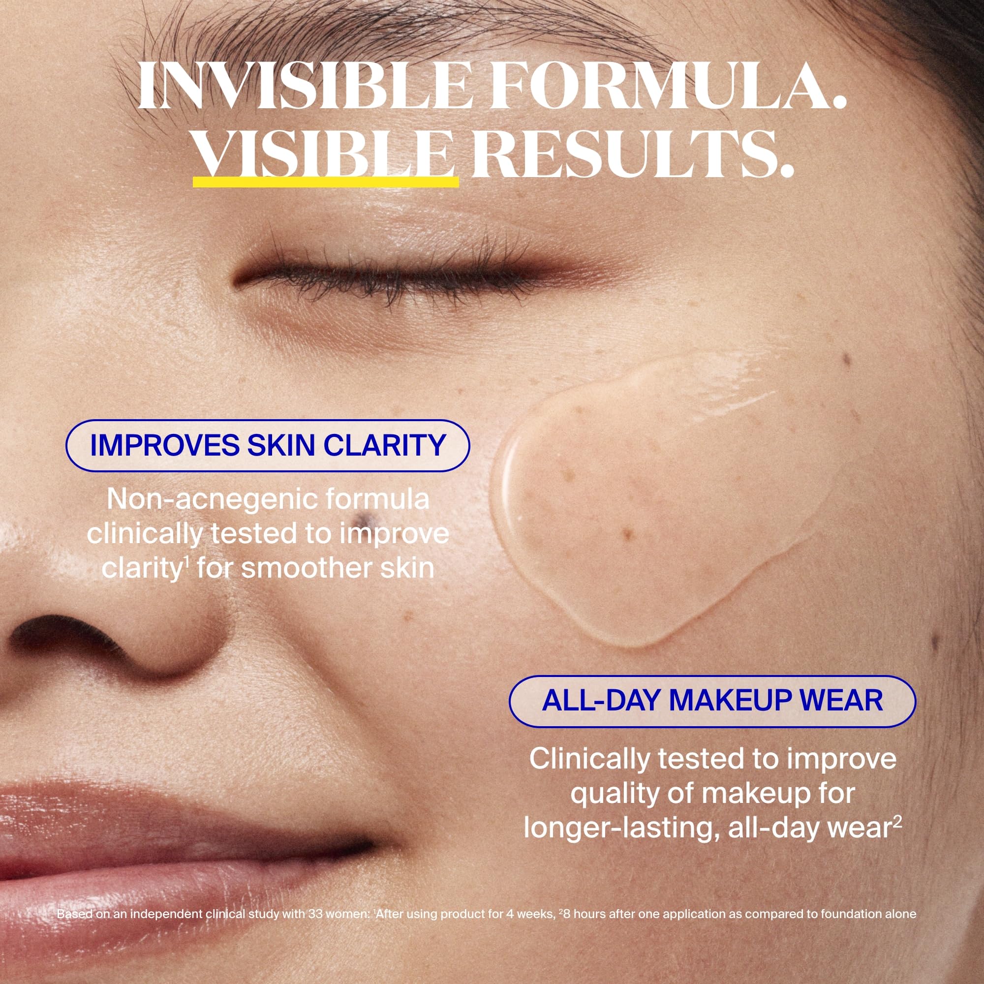 Supergoop! Unseen Sunscreen leaves no white cast on skin after application.
