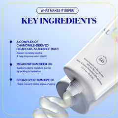 Priming effect of Supergoop! Unseen Sunscreen under makeup look