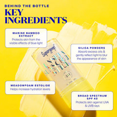 Supergoop Unseen Sunscreen Stick SPF 40 hydration boost from meadowfoam