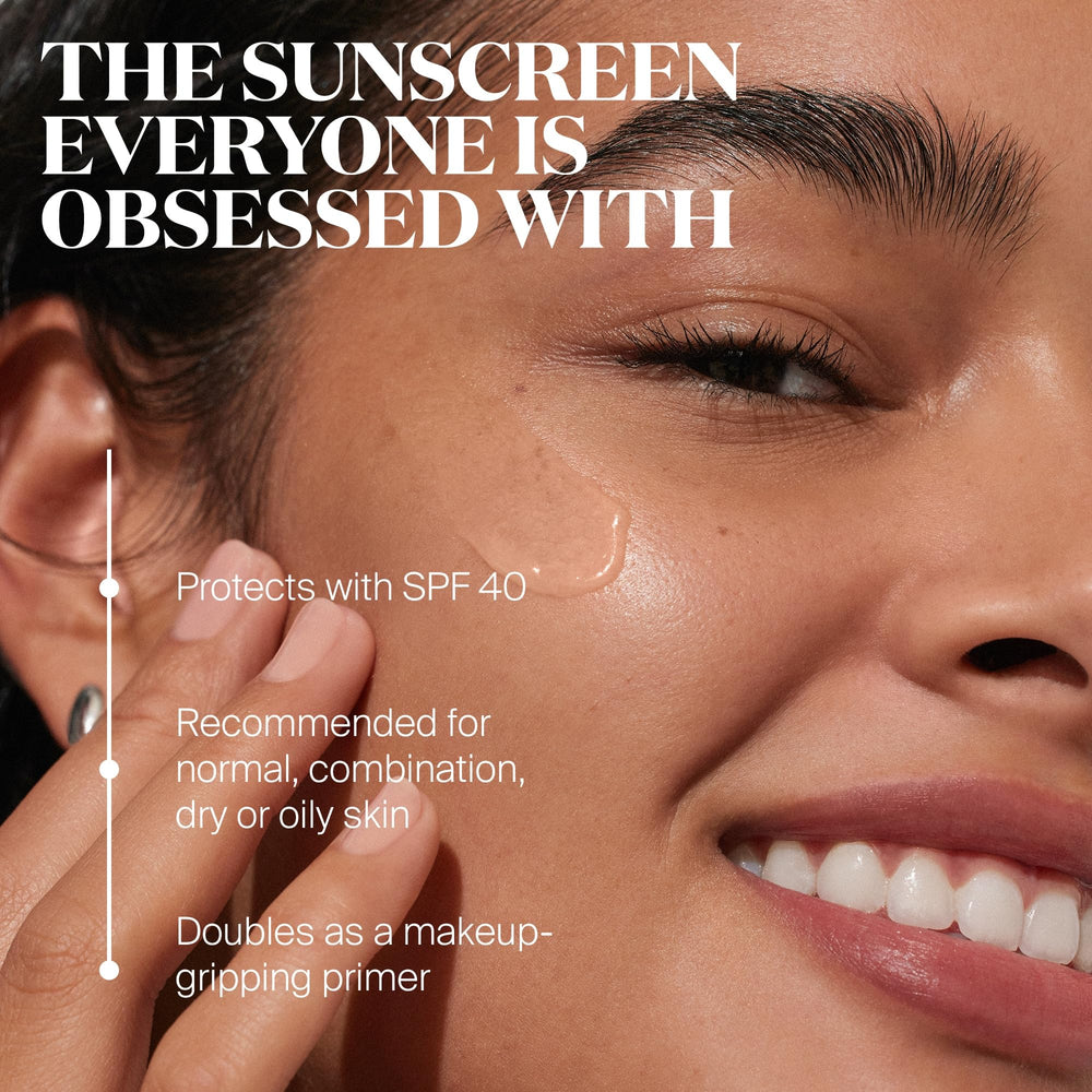 Supergoop Unseen Sunscreen texture swirl shows weightless protection.