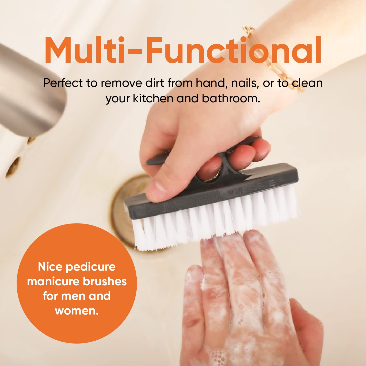 Pack of twelve Superio nail brushes for efficient cleaning in bulk.