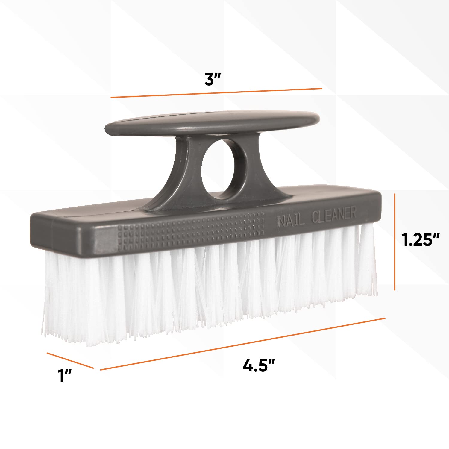 Close-up of Superio stiff bristles for tough grime removal.
