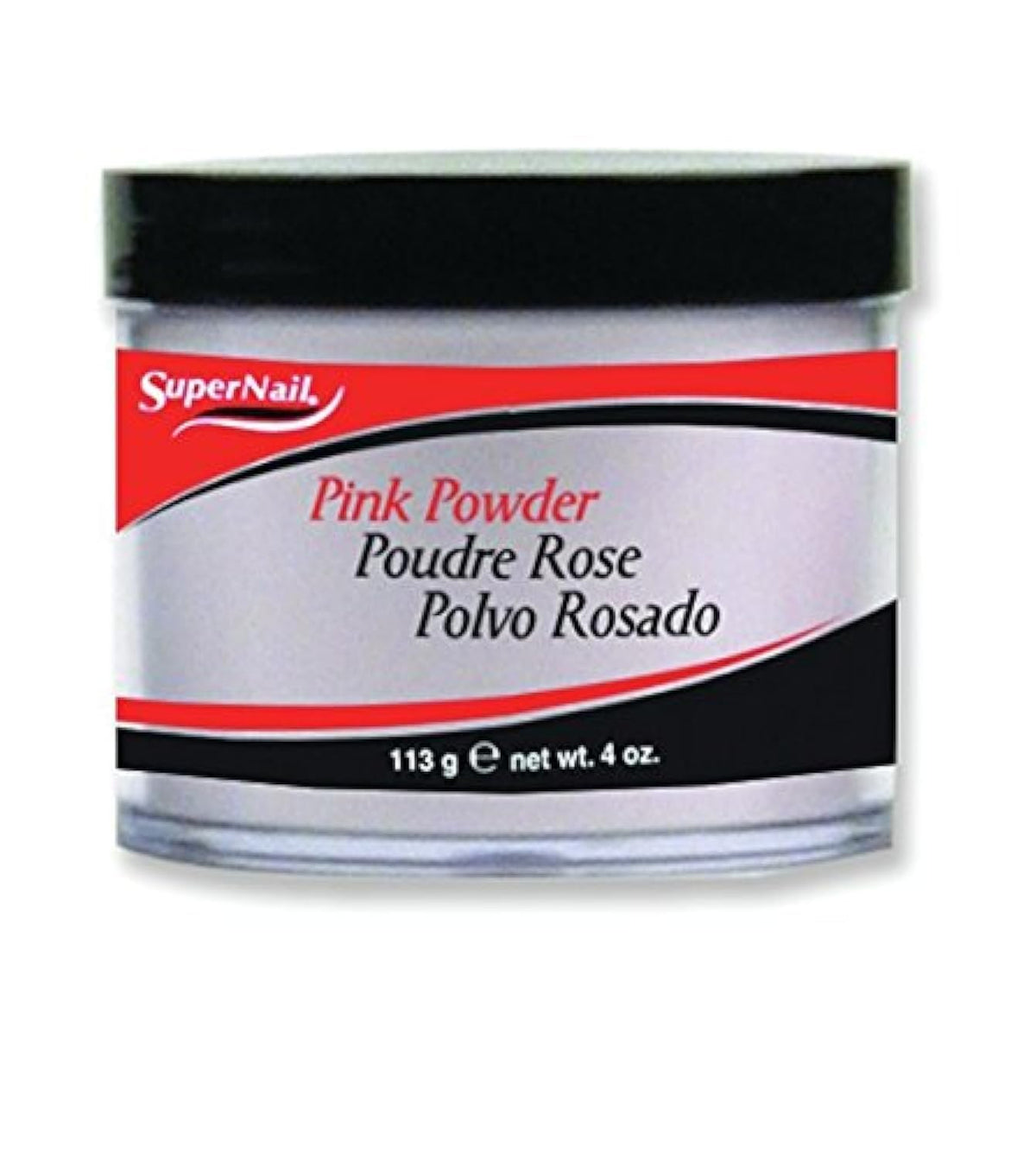SuperNail pink nail powder close-up showing vibrant color for quick manicure