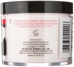 SuperNail pink nail powder packaging 4 oz bottle for at home use