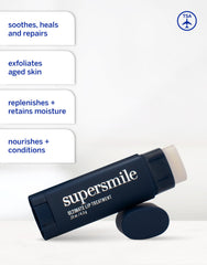 Application on dry lips with soothing, nourishing formula
