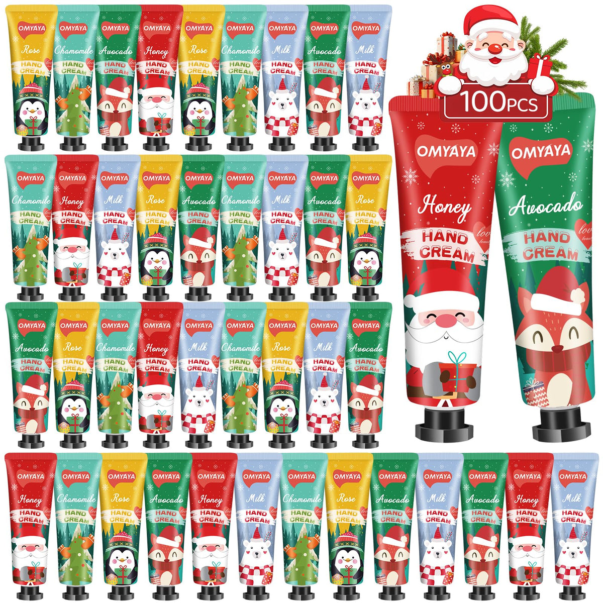 SUPERSUN 100-pack hand cream gift set for bulk gifting and stocking stuffers.