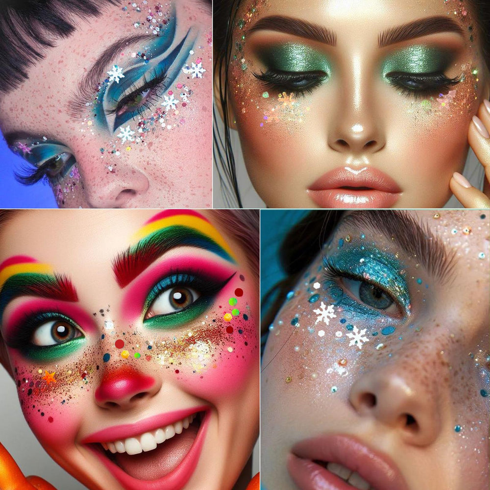 SUPGIFT glitter for hair, nails, and collarbone adds luminous detail.