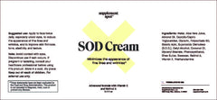 Supplement Spot SOD cream swatch on hand for daily skincare routine.