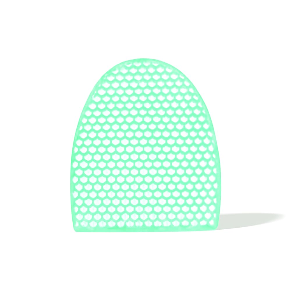 Supracor Spacell Facial Sponge front view shows green and white cleansing design