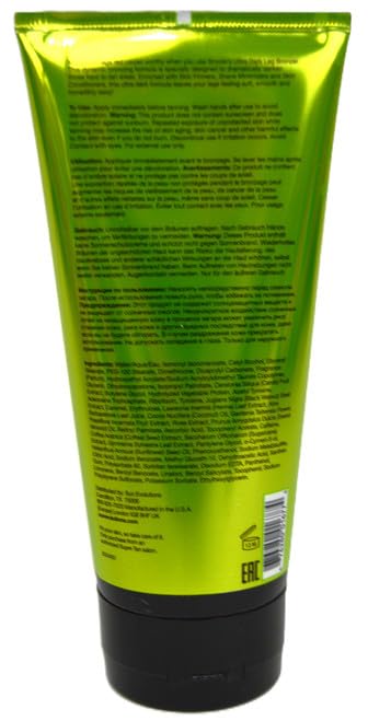 Applying Supre Snooki Ultra Dark Leg Bronzer for even, deep color.