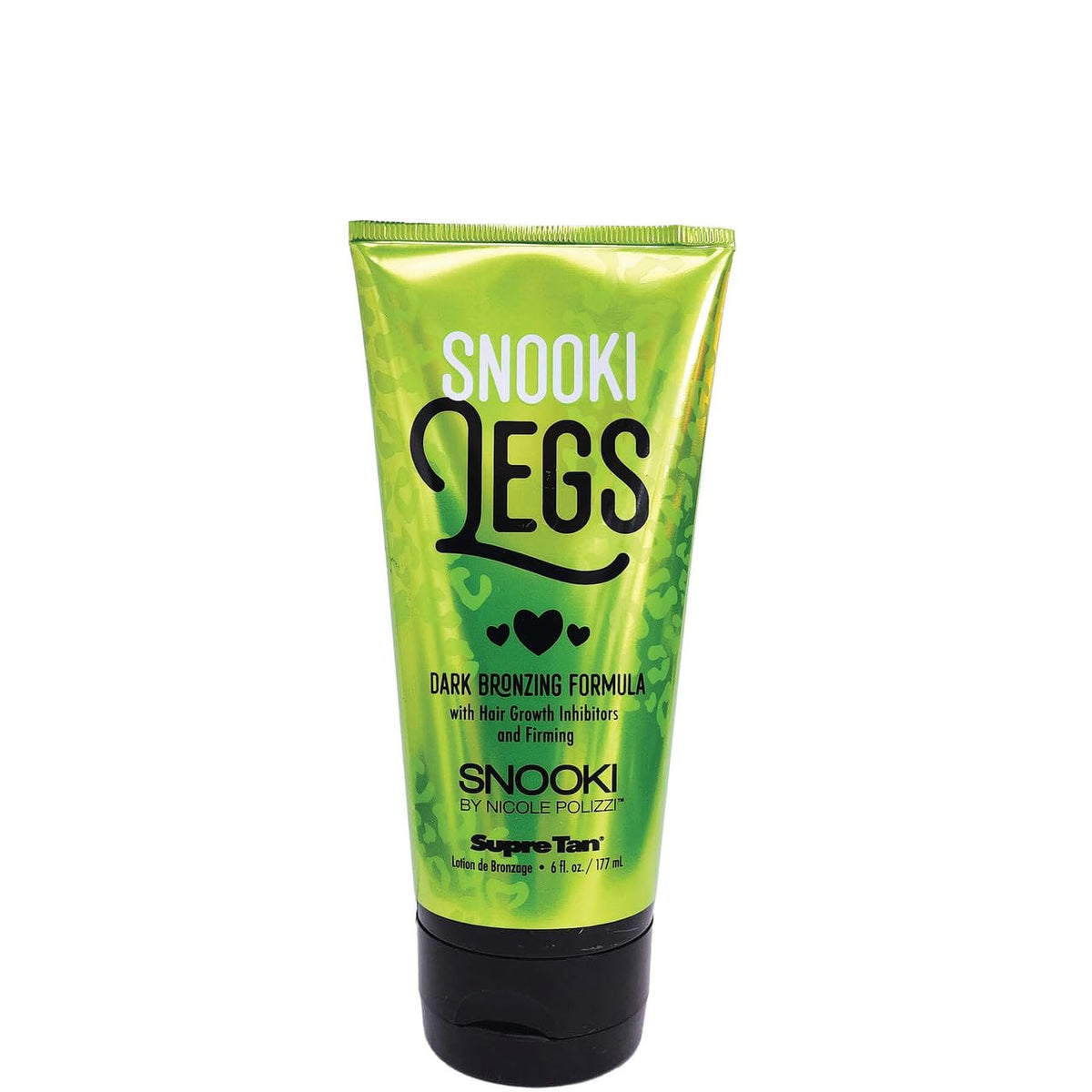 Supre Snooki Ultra Dark Leg Bronzer bottle delivering dramatic leg color.