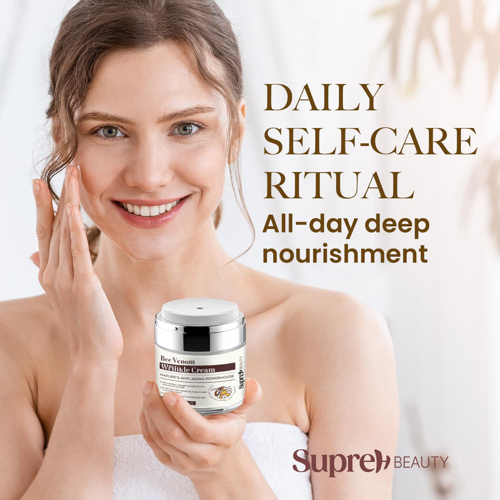 Close-up of SupreH Bee Venom Cream texture for smooth application