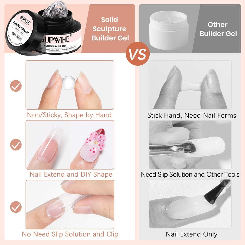 SUPWEE 3D flower sculpting gel for decorative nails.