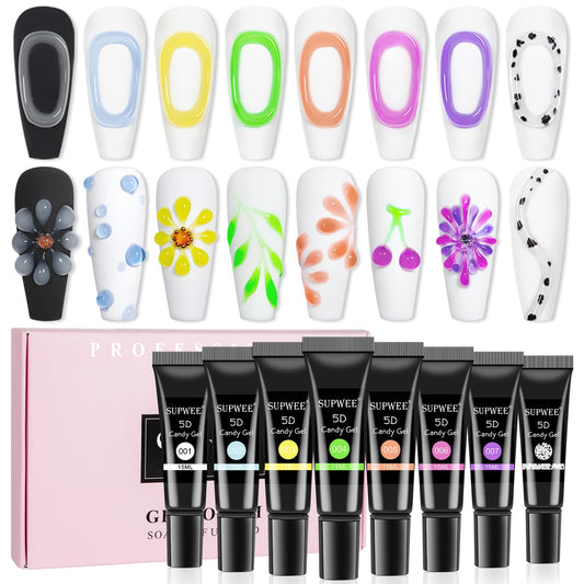 SUPWEE embossing gel tube closeup showing smooth texture for 3D designs
