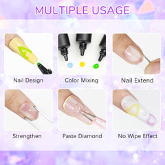 SUPWEE gel sculpting on a nail with detailed relief