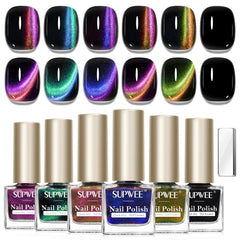 SUPWEE 9D cat eye polish bottle closeup showing rich color payoff for bold nails