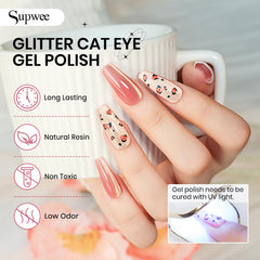 SUPWEE base and top coat recommended for durable, glossy nails.