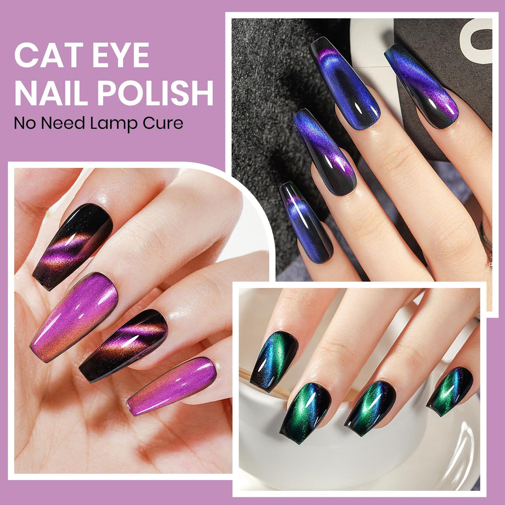 SUPWEE beginner friendly cat eye polish shows approachable manicure with two coats