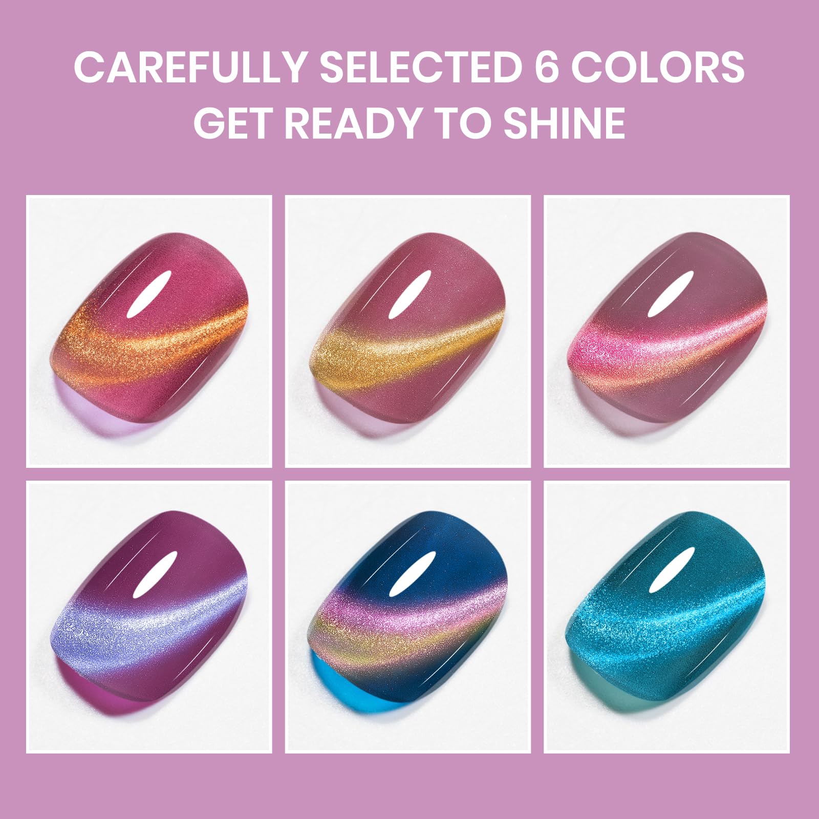 SUPWEE Blue cat eye lacquer with magnetic technique for texture.