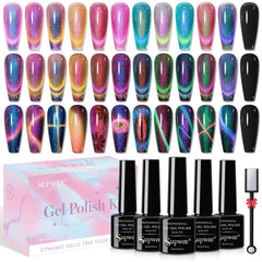 SUPWEE Cat Eye gel kit with magnetic stick for professional-looking at-home manicures.