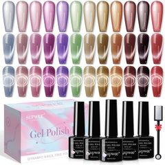 SUPWEE cat eye gel polish with magnetic effect for salon-quality nails at home