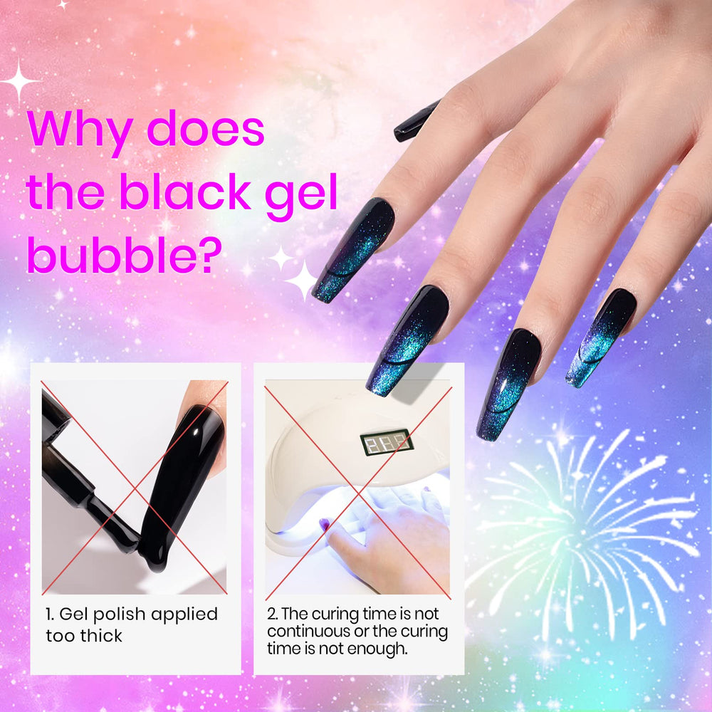 SUPWEE Cat Eye Gel Polish aurora effects capture space-inspired nail art.