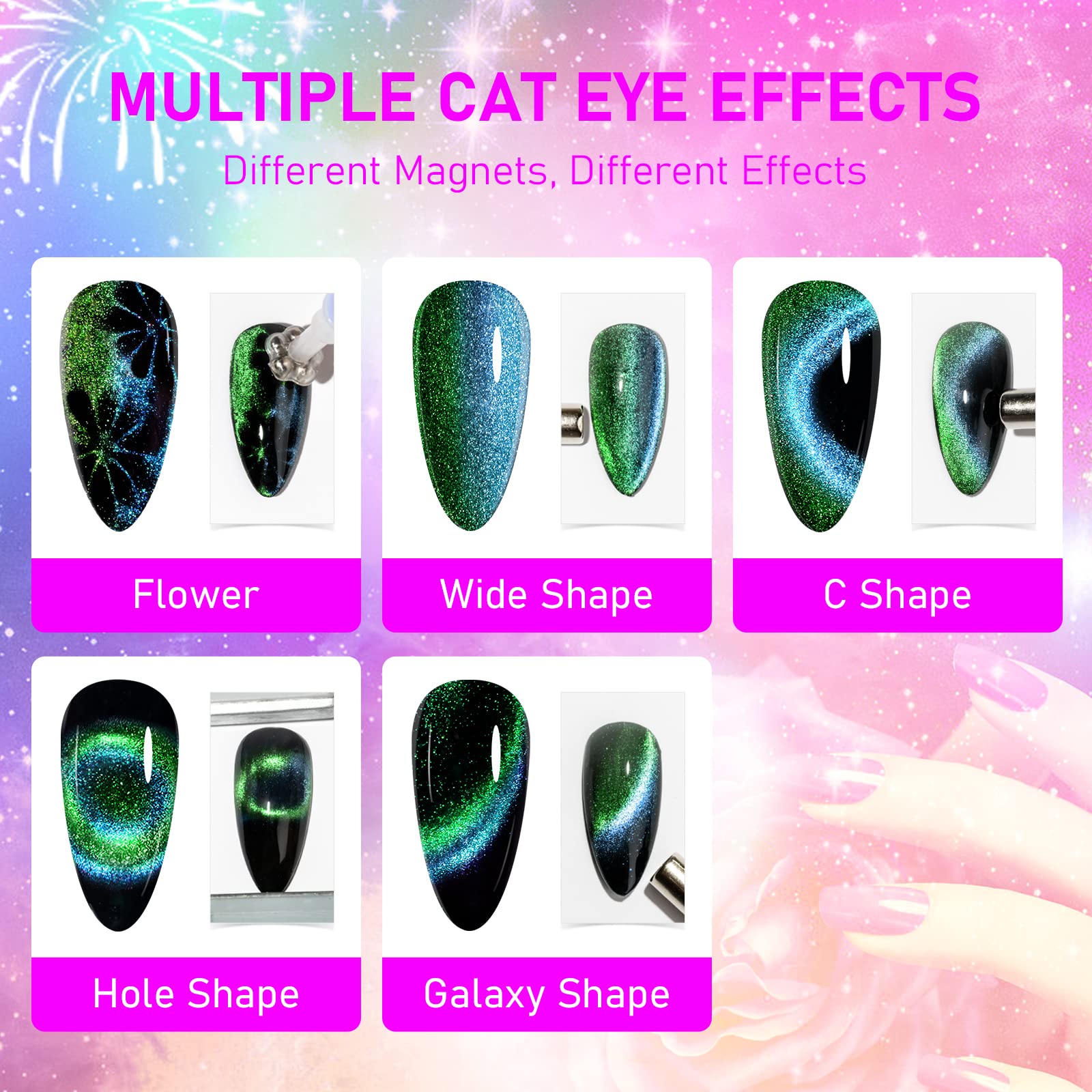 SUPWEE Cat Eye Gel Polish base coat guidance aids clean, long-lasting wear.