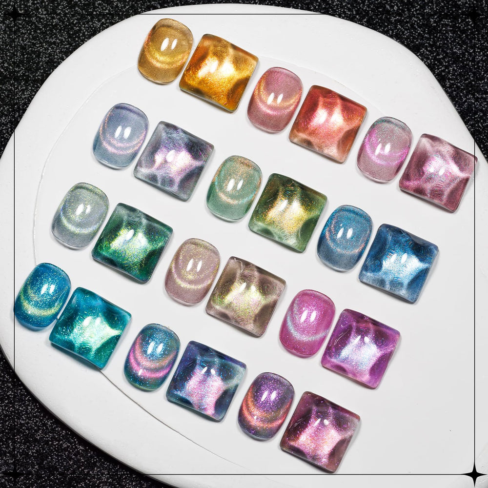SUPWEE 12-color cat eye swatches reveal vibrant range and shimmer