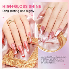 SUPWEE Cat Eye gel polish swatches show varied angles.