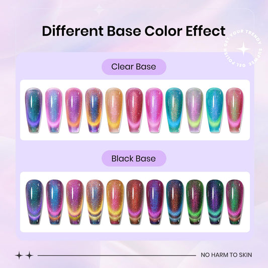 SUPWEE Cat Eye gel offers multiple effects for galactic, slash, and starry designs.