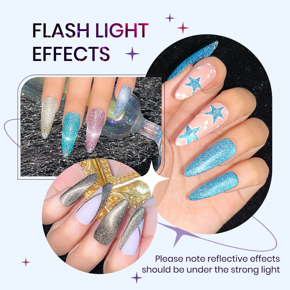 SUPWEE cat eye glow under flash for dramatic nail results.