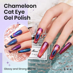 SUPWEE Cat Eye nail-art closeup showing magnet-driven galaxy effects.