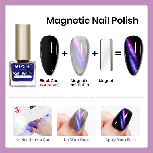 SUPWEE cat eye polish base coat application demonstrates clean foundation for even results