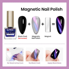SUPWEE cat eye polish base coat application demonstrates clean foundation for even results