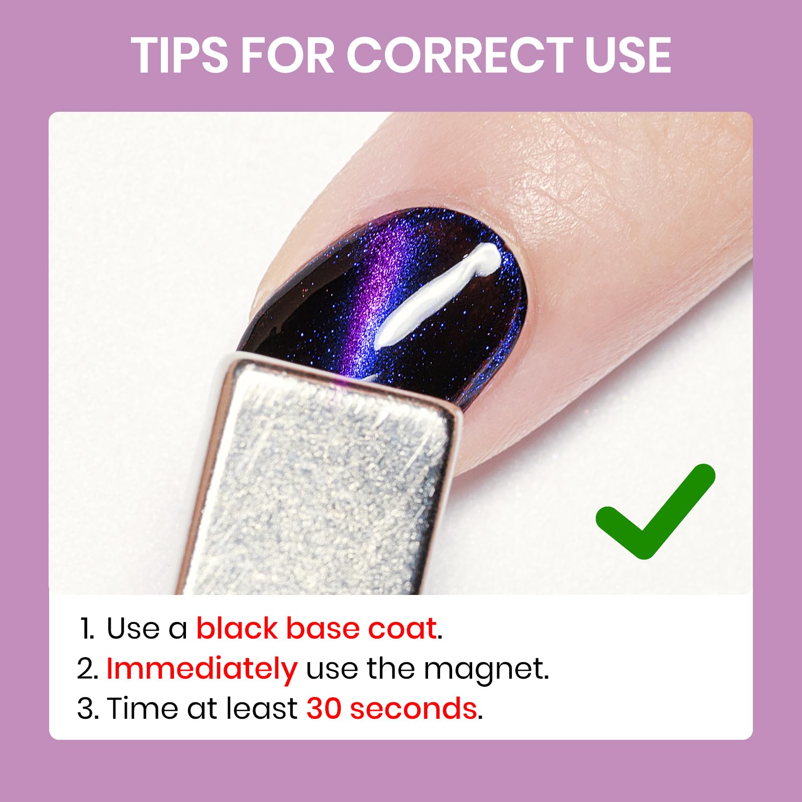 SUPWEE cat eye polish magnet action shows depth and movement on the nail surface